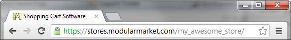 URL of a store hosted in the starter area