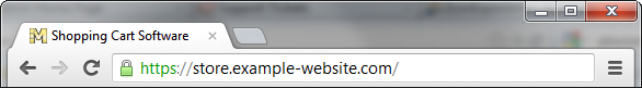 A store installed in a subdomain